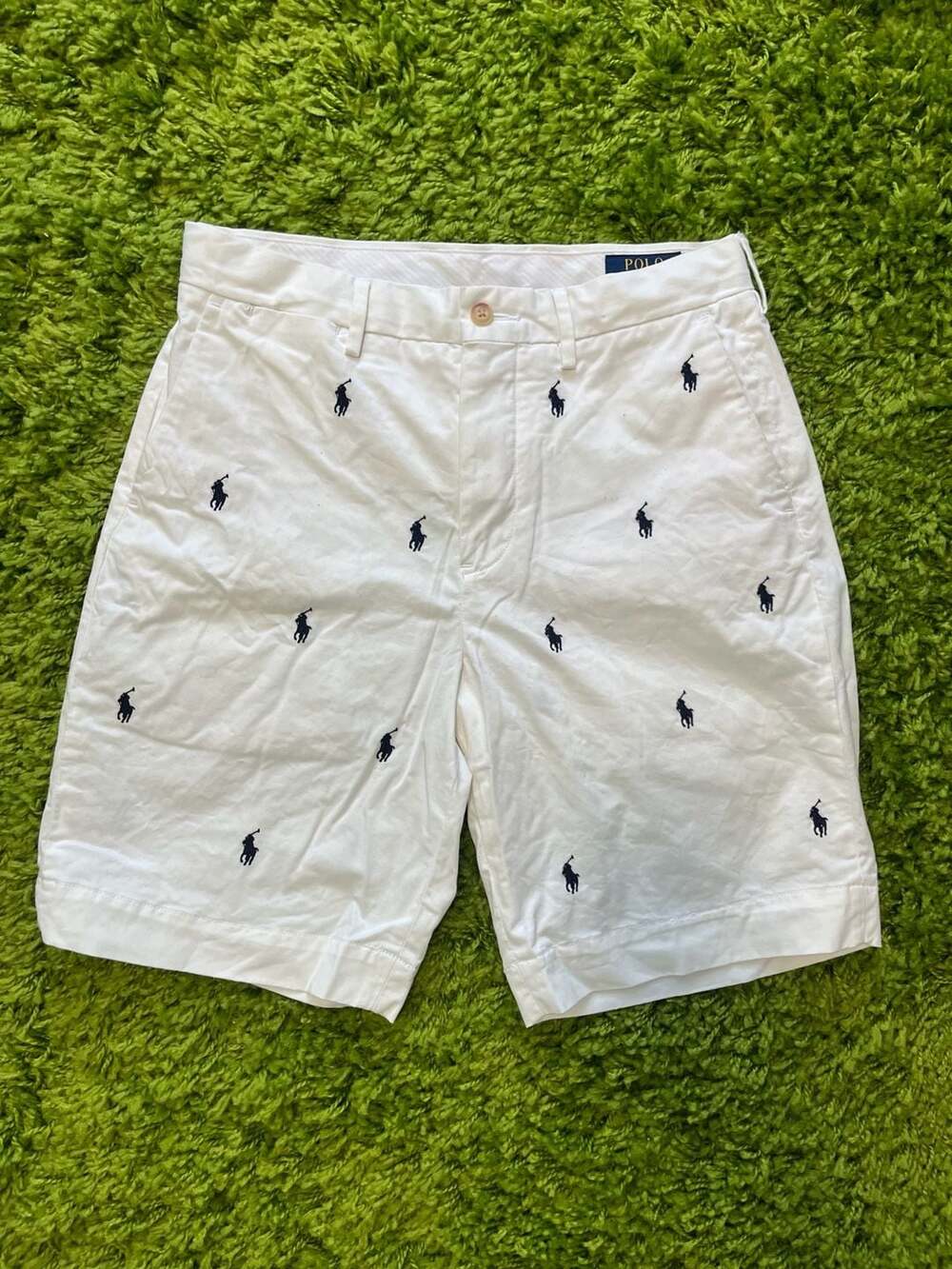 Polo Ralph Lauren Stretch Classic Fit All-Over Pony Embroidered Shorts Size 29
